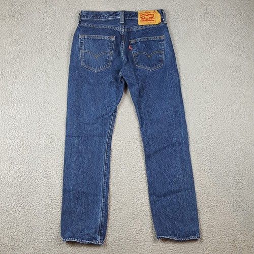 Levi's 501 Dark Wash Button-Fly Men's Size 29x30 Retro Western Denim Blue Jeans - Picture 6 of 11