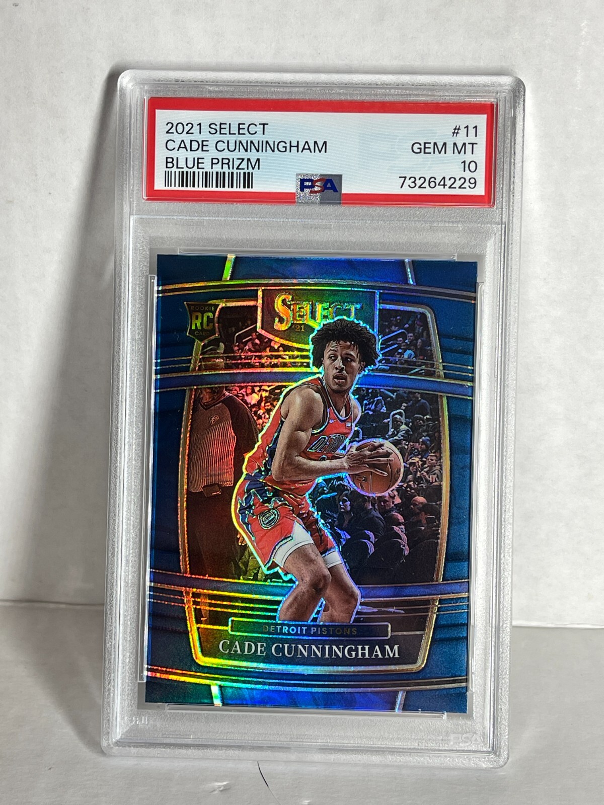 CADE CUNNINGHAM 2021-22 SELECT #116 BLUE PRIZM ROOKIE RC PSA 10