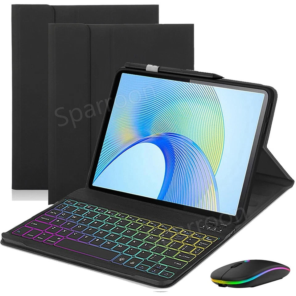 For Huawei MatePad 11/SE/Pro/T10/Honor Pad X9 Backlit Keyboard Mouse Case Cover - Image 4 of 4