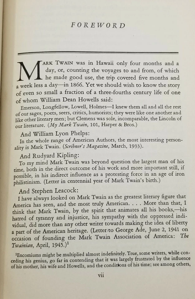 Mark Twain and Hawaii Signed Walter Francis Frear Limited #689/1000 Hawaiian  Foto 4 de 4