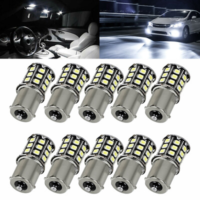 10X Super Bright White 1156 RV Trailer 33SMD LED 1141 Interior Light Bulbs Lamps