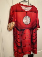 Marvel Iron Man Red Shirt Tony Stark Avengers Size XXL Shirt Cosplay