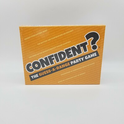 Confident? The Guess-A-Range Party Game / Board Game - New/Sealed
