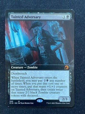 Tainted Adversary EXTENDED FOIL - Innistrad Midnight Hunt (Near Mint)