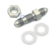 raceparts.cc&reg; gerade Schottwandverbinder, Dash 03 (3/8"-24 UNF) Edelstahl