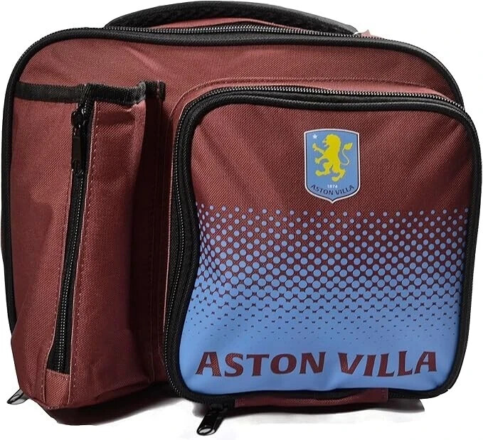 Aston Villa Fade Lunch Bag With Bottle Holder Fan Gift Official Licensed