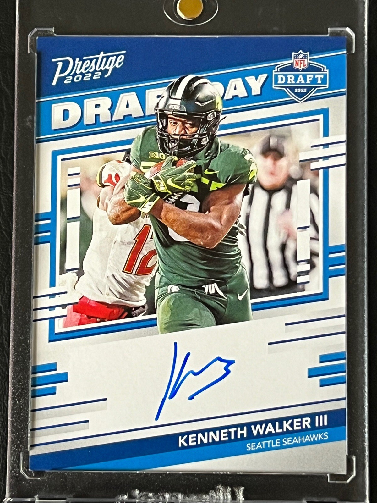2022 Panini Prestige Kenneth Walker III Draft Day Signature SSP No.DDS-KW