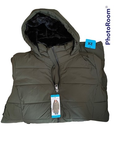 Andrew Mark Winter Long Jacket Women’s Size 2X Olive A8 - Picture 3 of 6