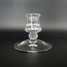 Heisey Glass #112 Mercury 3.5" Crystal Candlestick Vtg