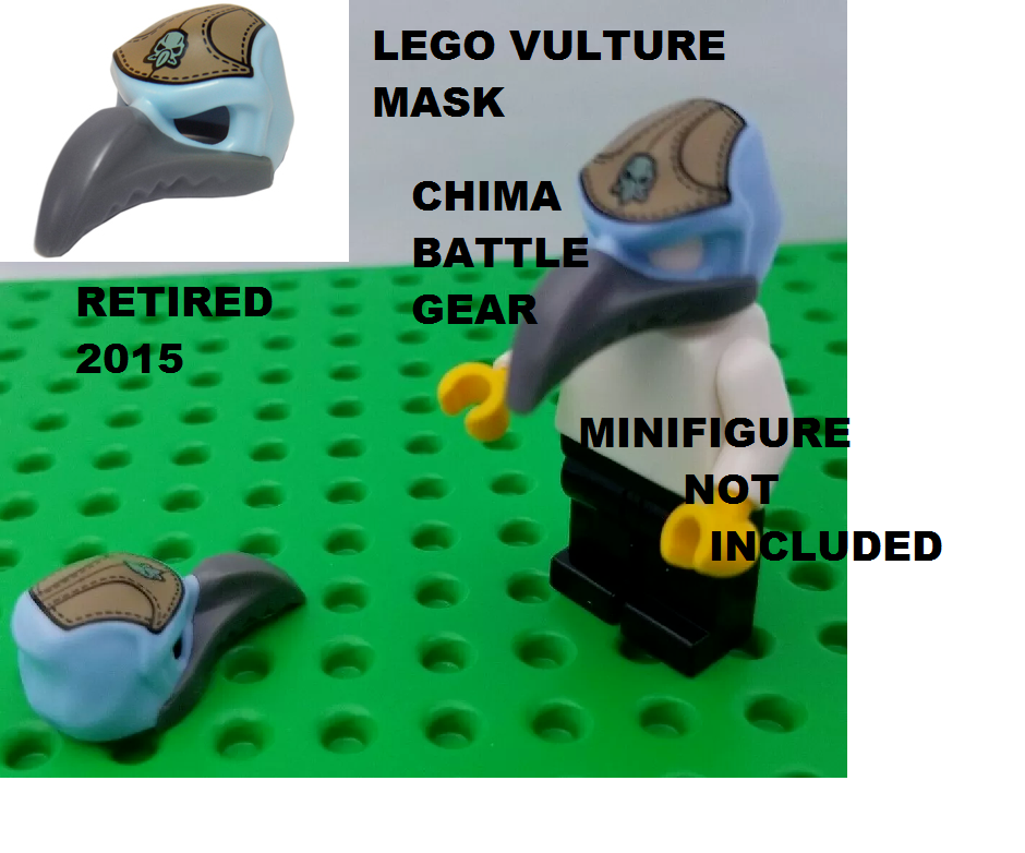 LEGO Mask Light Blue VULTURE Minifigure Animal BIRD Chima Crown Battle  Helmet