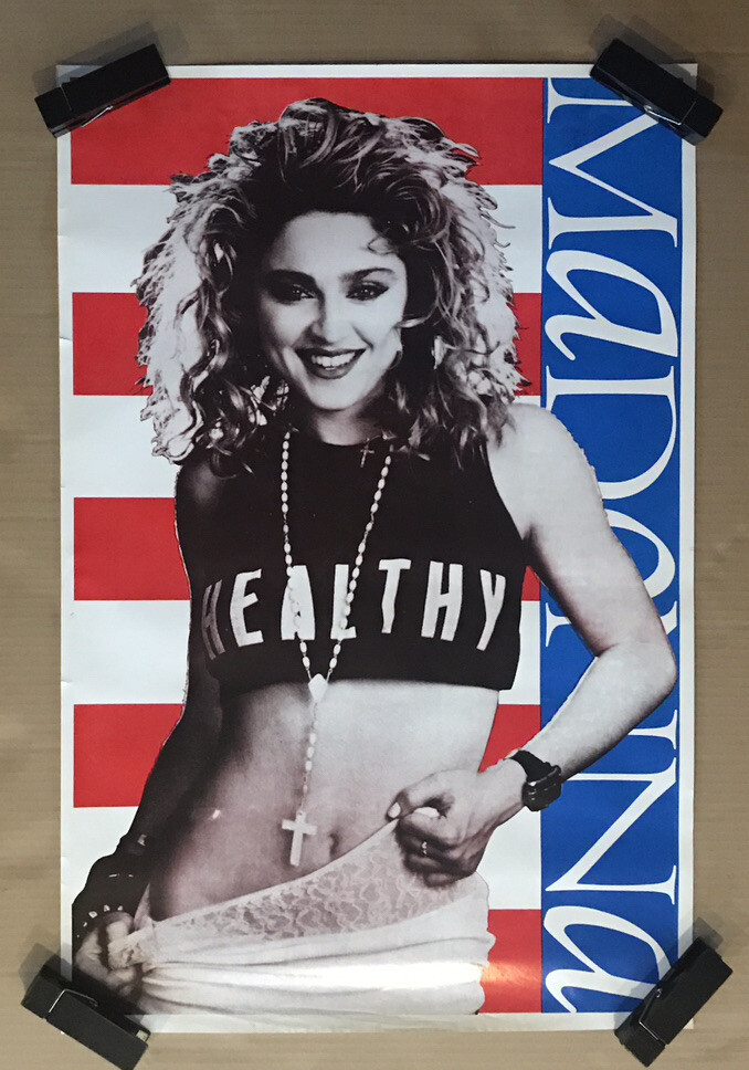 Original Vintage Poster Madonna Healthy 1980's Music Memorabilia