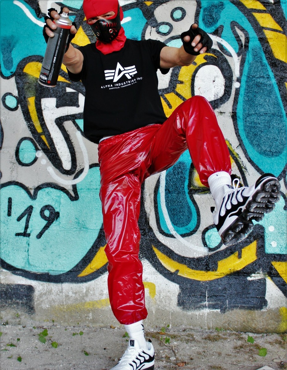 RODSPOT Lack Hose ROYAL BLUE Glanznylon Spiegelglanz Very