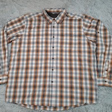 Wrangler Mens Shirt Brown XL Rancher Chore Casual Comfort Pockets Work