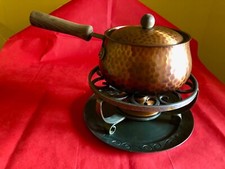 Vintage FONDUE Set Kupfer gehämmert 4-tlg. made in swiss