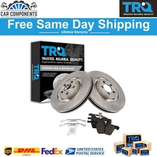 TRQ Front Ceramic Disc Brake Pads & Rotor Kit for Jaguar New