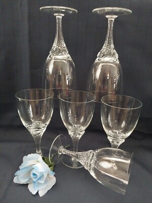 Sasaki wine/cordial clear crystal glasses, (set of six) 6 Oz-5 5/8" H-2 5/8  W- | eBay