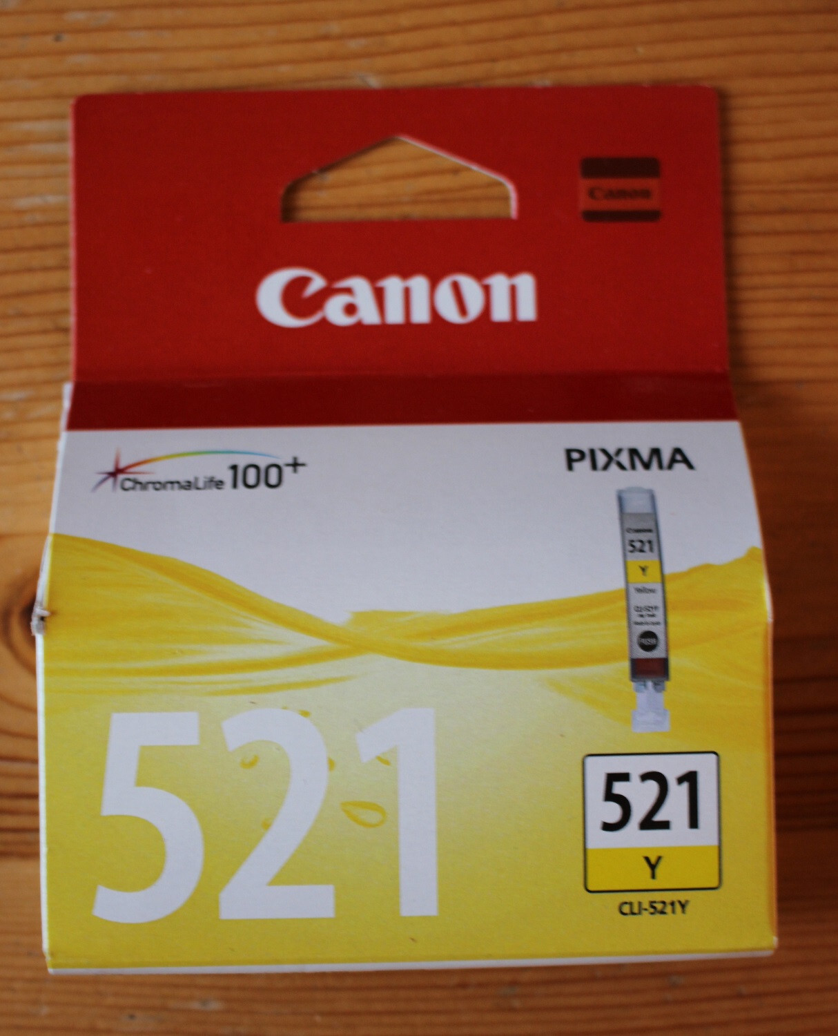 Canon Druckerpratrone Cli-521Y 9Ml, Yellow, Pixma Ip3600, Ip4700, Mp550, U.V.M.
