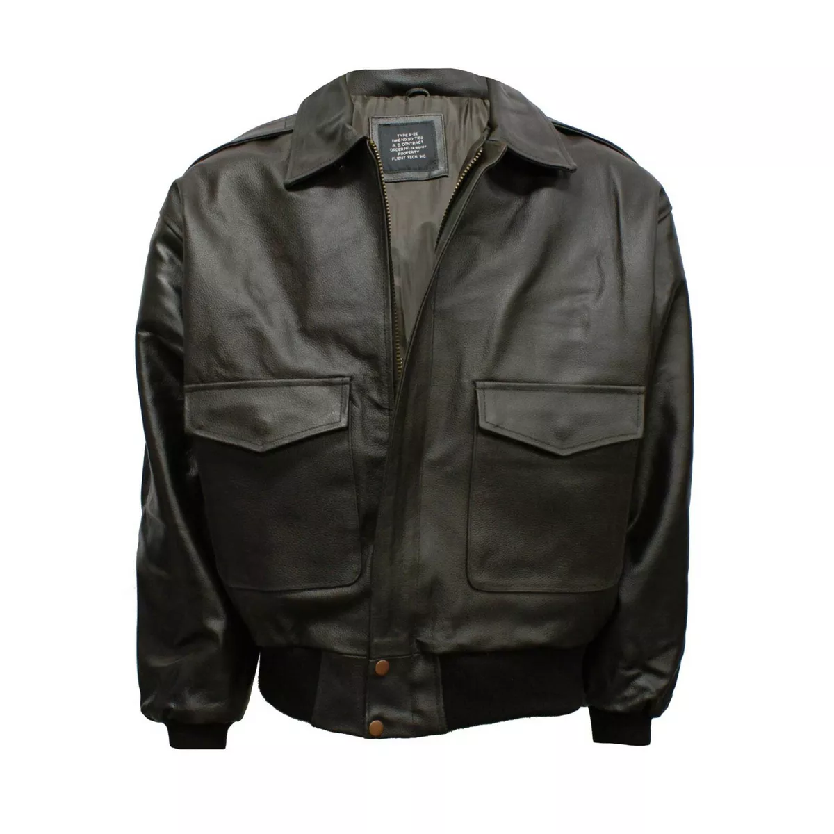 Flight Jacket A2 Leather US Bomber Air Force Coat Original
