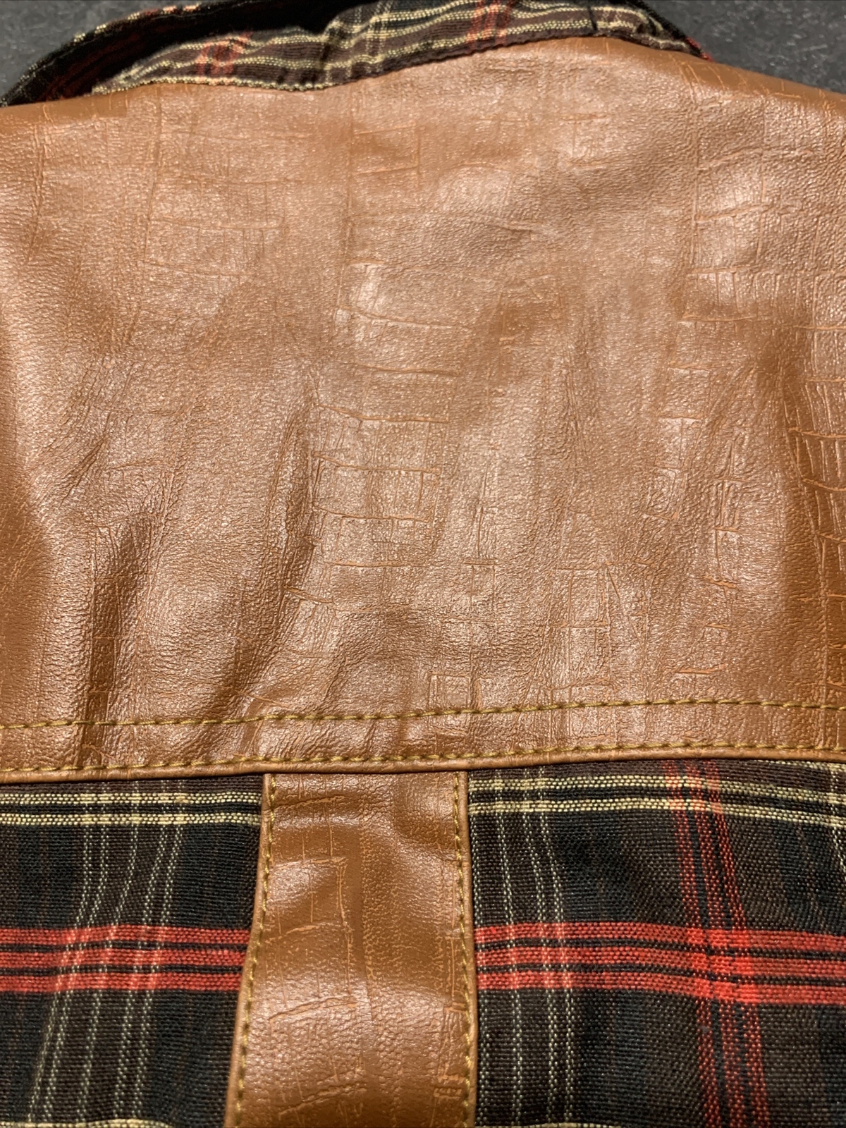 Men’s Preme Plaid Patch Button Down Long Sleeve S… - image 20