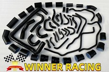 Radiador de silicona y mangueras turbo NEGRAS para Nissan 300ZX VG30DETT Z32 1990-1999
