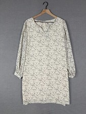 Lila Rose Dress Womens Size 14 Lined Long Sleeve Shift V Neck off White Cream