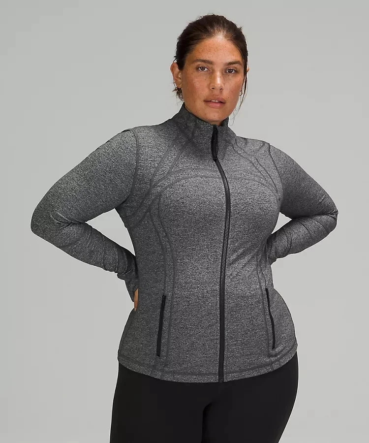 New Lululemon Define Jacket Heathered Black Luon Size 6 LW4AWCS HBLK