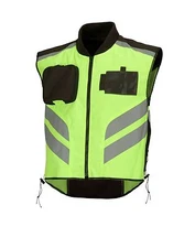 Hi-Viz Mil-Spec Motorcycle Biker Vest Neon Green by Wicked Stock MBV108