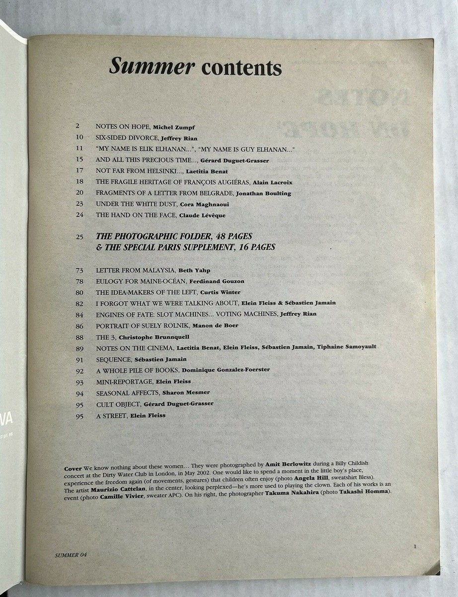 Purple Journal Issue 1 RARE Summer 2004 English Edition First