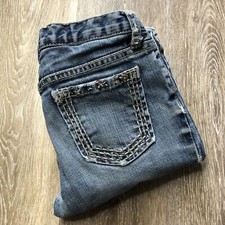 GAP Stretch Waist Boot Cut Low Rise Light Wash Blue Denim Jeans Girl's Size 12 R
