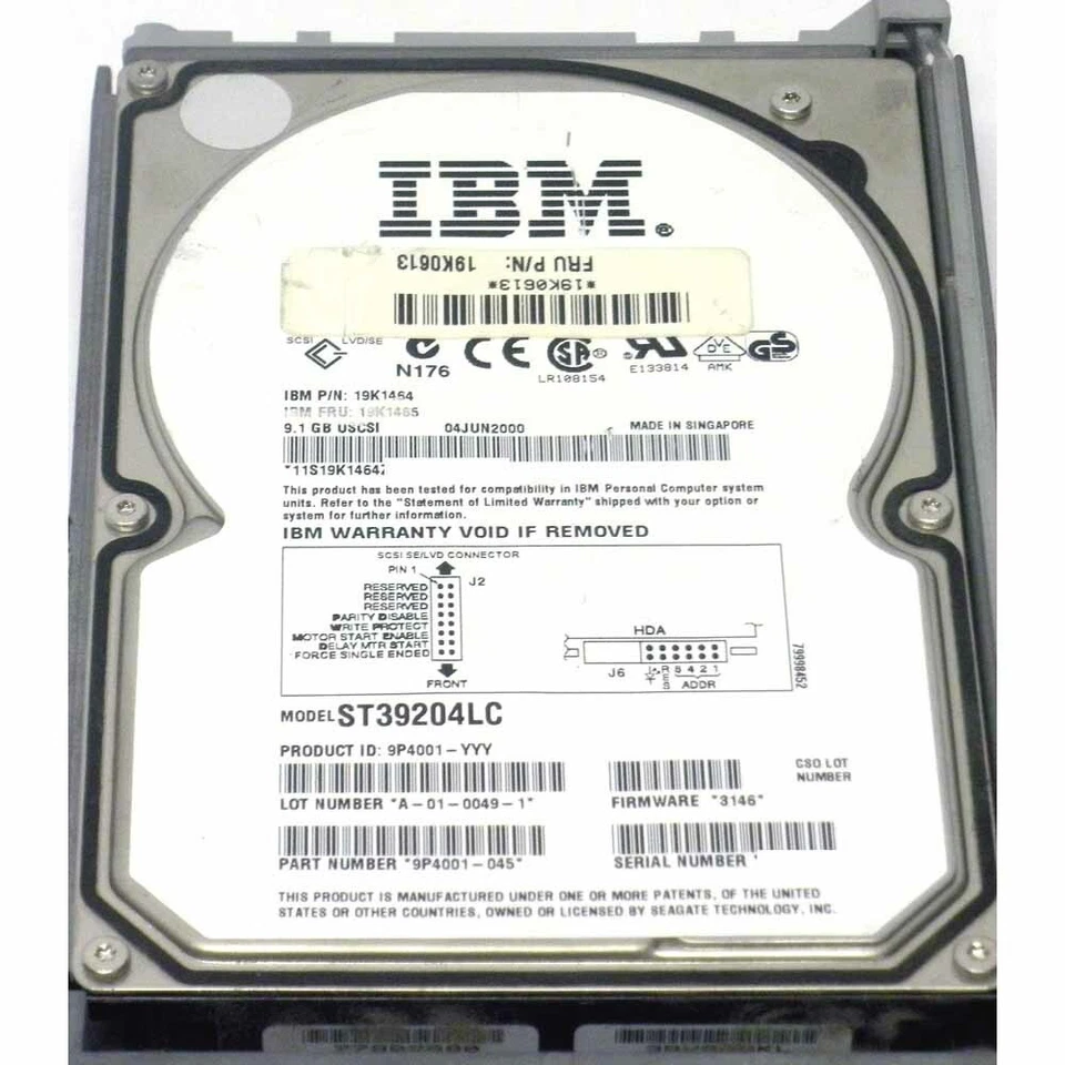IBM 19K1465 Hard Drive 9.1GB 10K SCSI 3.5in - Image 3 of 4
