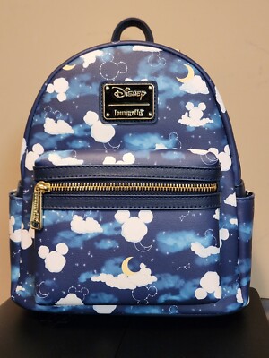 Loungefly Disney Mickey Mouse Clouds Mini Backpack & Coin  display picture 1