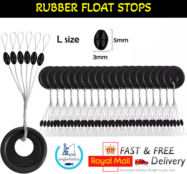 Large Float Stops Line Stoppers Beads Rubber Rig Buffer Sliding Grippa Fishing