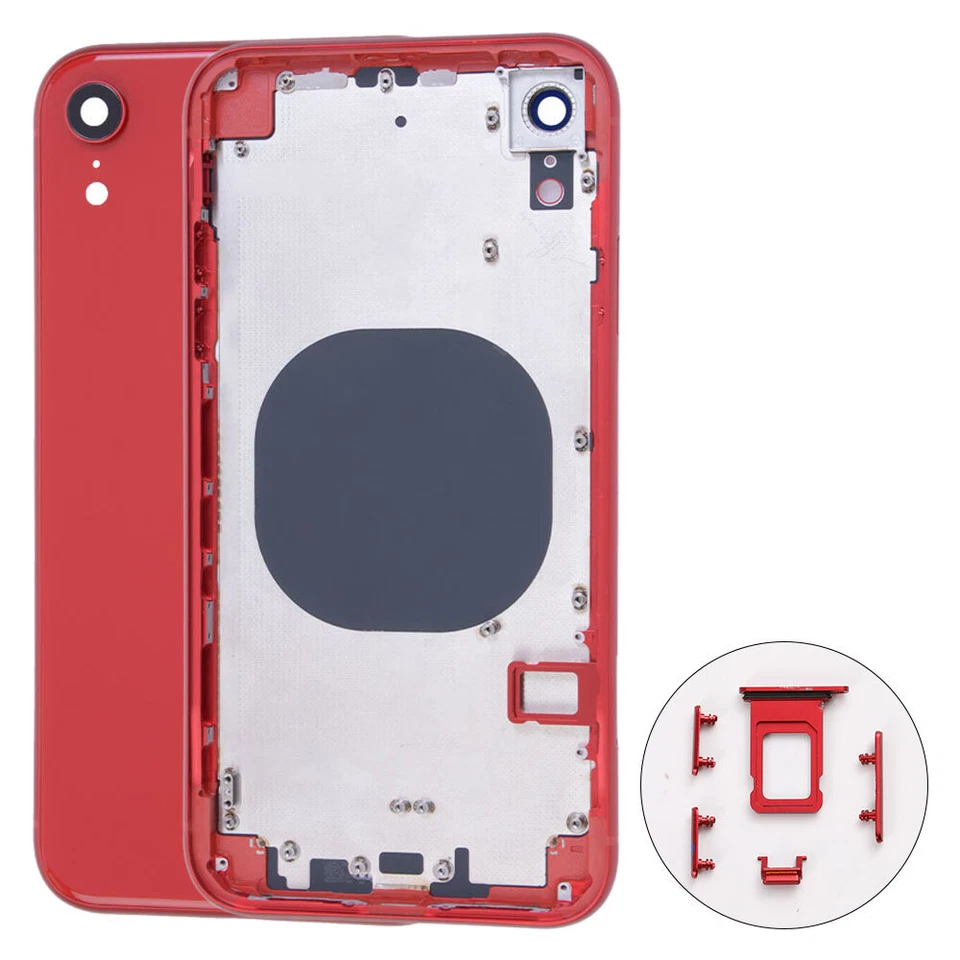 For iPhone XR Back Cover Housing Glass Rear Battery Door Frame Replacement Part - Image 4 of 4