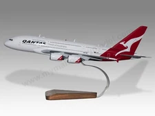 Airbus A380 Qantas Desk Wood Airplane New Model Large Scale 1/200