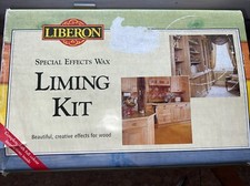 Liberon Liming Kit Efectos Especiales Cera Negro Bisonte Pasta Cera Kit Completo NUEVO