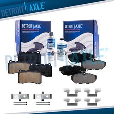 Front Rear Ceramic Brake Pads with Hardware for 2011 - 2014 Ford Mustang