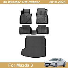 3d Floor Mat Trunk Liner Full Sets For 2019-2025 Mazda 3 Car Only For Sedan