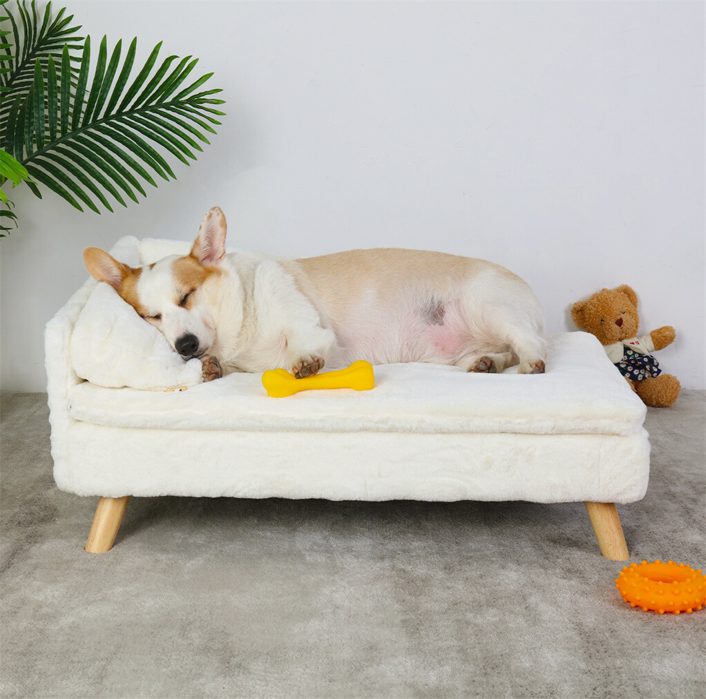 Smniao Hundebett Rund, Waschbar – Plüsch-Kuschelbett Für Hunde & Katzen (XL 60cm)