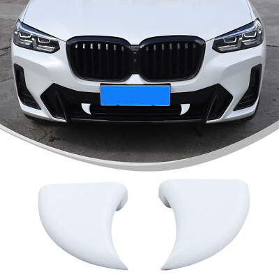 ABS Front Grille White Fang Garnish Trim Cover Fit For BMW X3 2018-2023
