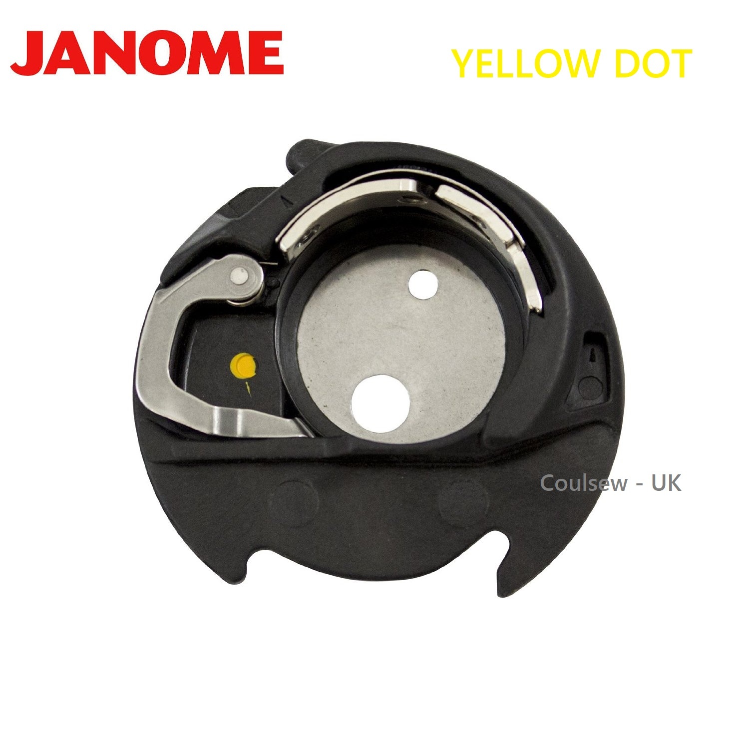 JANOME 100 GENUINE YELLOW DOT BOBBIN CASE Janome MC9900 MC500E MC550E