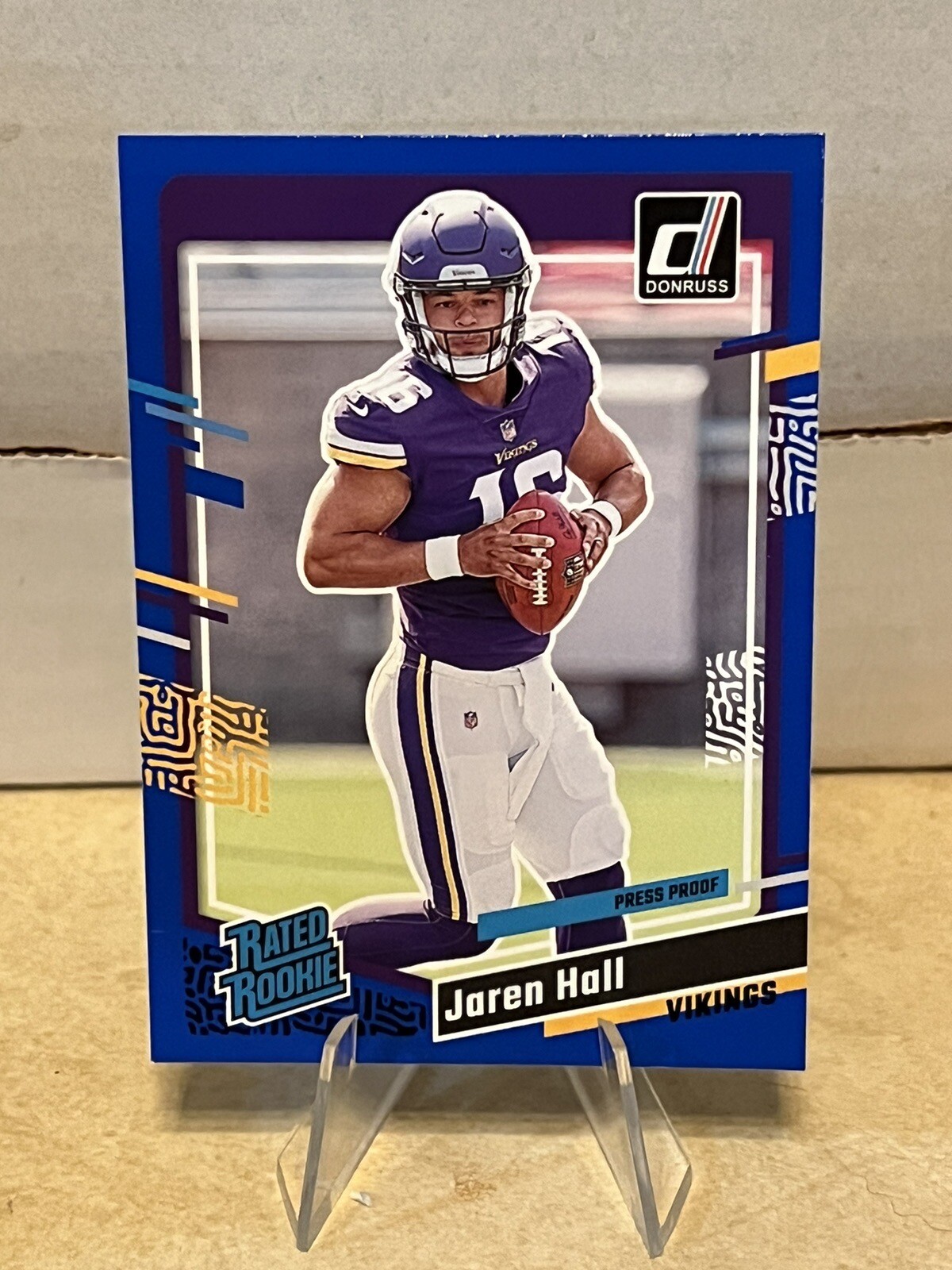 Jaren Hall Panini Donruss #367 Press Proof Blue
