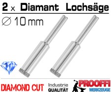 2 x Granit Fliesen Diamant Bohrkrone Ø 10 mm Glas Keramik Feinsteinzeug Bohrer