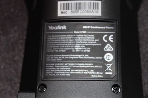 Yealink CP920 HD IP Conference Phone with power supply - Picture 4 of 6