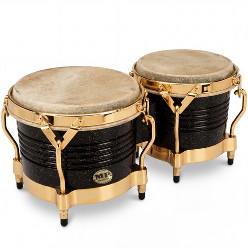 Mano Percussion  Series Wood Bongos - Black Nebula