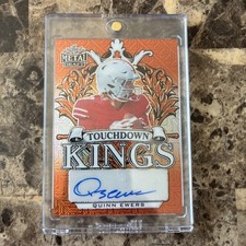 Quinn Ewers Auto /3 2022 Leaf Metal Draft Touchdown Kings #TK-QE1 1/3