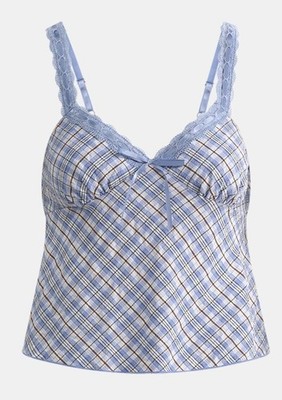 blusa de tirantes medida grande  color azul  cielo  para mujer 