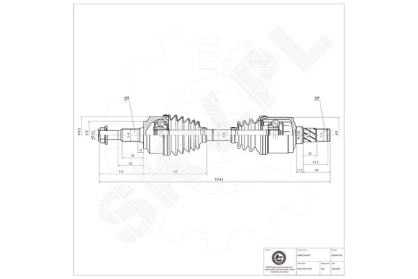 Kardanwelle Vorderer Linker Antriebswelle FüR Jeep Commander 52104701AA-image