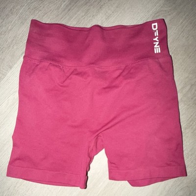 DFYNE Burgundy/Red Athletic Shorts Women's Stretch Solid Summer Activewear