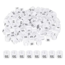 120 Pcs Clothes Hanger Markers, 6XL Size Tag Fit 3mm Rod, White