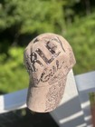 Hand-Burned HARLEY Girl Baseball Cap Vegan Suede with rhinestones Handmade  Hat  — photo 4